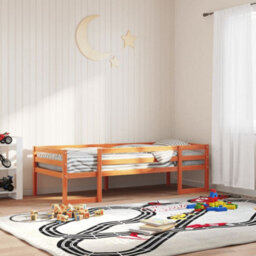 Berkfield Kids' Bed Frame Without Mattress Wax Brown 80X200 Cm - thumbnail 1