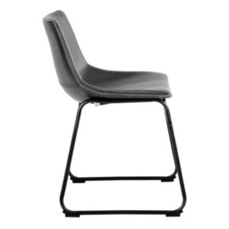 Furniture To Go I Oregon Dining Chair In Black With Cream Stitching Set Of 2 - thumbnail 3
