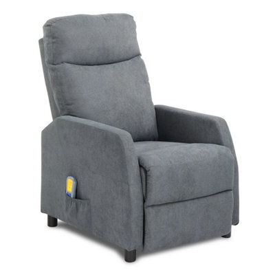 Massage Recliner Chair Heating Sofa Fabric Upholstered Armchair With Controller - image 1
