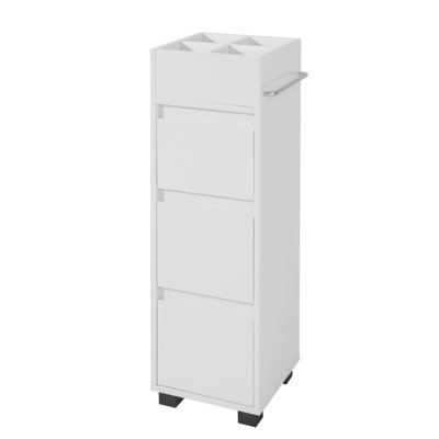 Sobuy Bzr29-W Bathroom Cabinet Bathroom Storage Cabinet Unit With 3 Drawers,white,w33Xd30Xh90 - image 1