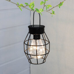 Gardenwize Pack Of 4 Timeless Caged Mini Lantern Solar Lights Vintage Style Warm White Hanging Lanterns - thumbnail 4