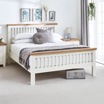 The Furniture Market Cheshire White Painted 6Ft Super King Size Bed - image 1