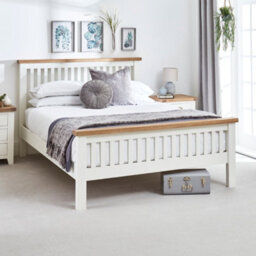 The Furniture Market Cheshire White Painted 6Ft Super King Size Bed - thumbnail 1
