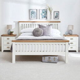 The Furniture Market Cheshire White Painted 6Ft Super King Size Bed - thumbnail 3