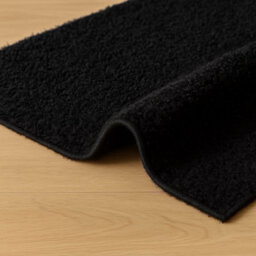 Uetian Black Soft Plush Area Rug Small Floor Carpet Bedside Runner (60X110) - thumbnail 3