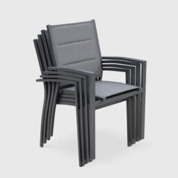 Sweeek - 8-Seater Extendable Aluminium Garden Table Set With Chairs Anthracite 300X100X75 Cm - Philadelphia - thumbnail 6