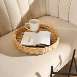 OHS Rattan Top Tray Table Living Room Modern Home Decor Bedroom Nightstand Furniture - thumbnail 3