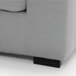 Abakus Direct Boston 3 Seater Sofa In Light Grey Basket Weave - thumbnail 9