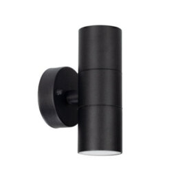 CGC Lighting Cgc Leon Black Stainless Steel Gu10 Up And Down Outdoor Wall Light Ip44