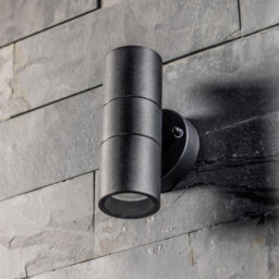 CGC Lighting Cgc Leon Black Stainless Steel Gu10 Up And Down Outdoor Wall Light Ip44 - thumbnail 3