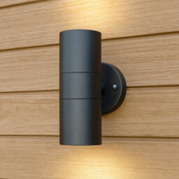 CGC Lighting Cgc Leon Black Stainless Steel Gu10 Up And Down Outdoor Wall Light Ip44 - thumbnail 8