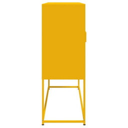 Berkfield Highboard Mustard Yellow 100.5X39X107 Cm Steel - thumbnail 7
