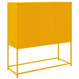 Berkfield Highboard Mustard Yellow 100.5X39X107 Cm Steel - thumbnail 8