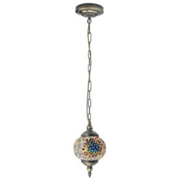 Turkish Style Pendant Light Chandelier Multi Coloured Acrylic 26Cm Shade Home Decor Lighting