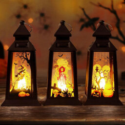 CLEFFNS Pack Of 3 Halloween Decorative Pumpkin Lantern, Halloween Autumn Decoration Indoor Outdoor With Led Pumpkin Candle Decoration - thumbnail 1