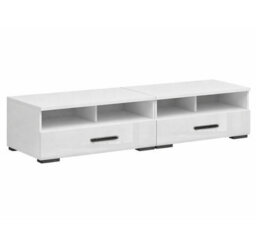 "Impact Furniture Large Tv Unit With Drawer Storage Cabinet Stand White Gloss 200Cm For Up To 85"" Tv Assen" - thumbnail 2