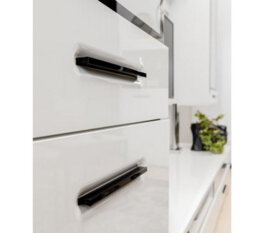 "Impact Furniture Large Tv Unit With Drawer Storage Cabinet Stand White Gloss 200Cm For Up To 85"" Tv Assen" - thumbnail 4