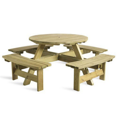 King 8 Seater Outdoor Picnic Bench