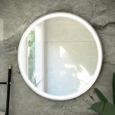 Rak Ceramics Art Round 600mm Chrome Led Illuminated Bathroom Mirror With Touch Sensor & Demister - image 1