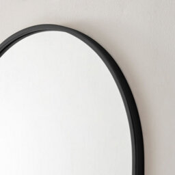 Furniturebox Uk Dara Black Metal Arch Wall Mirror With Shelf - thumbnail 4