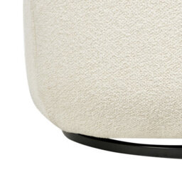 Beliani Swivel Armchair Molleby Boucle Off-White - thumbnail 9