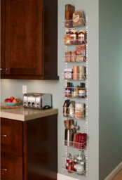 Adjustable 8 Tier Wall Mounted Shelving Rack Narrow White Metal Over The Door Storage Baskets By Closetmaid - thumbnail 2
