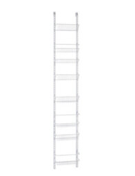 Adjustable 8 Tier Wall Mounted Shelving Rack Narrow White Metal Over The Door Storage Baskets By Closetmaid - thumbnail 3