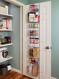 Adjustable 8 Tier Wall Mounted Shelving Rack Narrow White Metal Over The Door Storage Baskets By Closetmaid - thumbnail 1