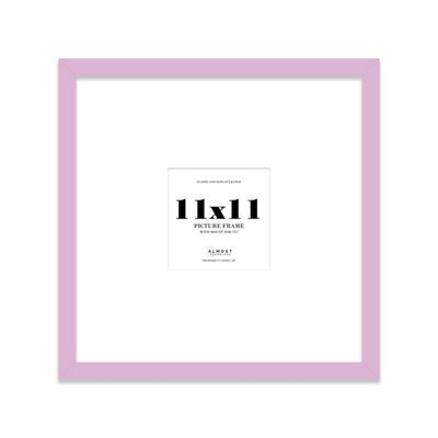 "11X11"" Lilac Picture Frame - 11X11"" Square Frame With 7X7"" Mount For 11X11""/7X7"" Pictures Vintage Style Photo Display, 1 Pack" - image 1