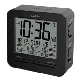 Youshiko Yc740 Digital Radio Controlled Alarm Clock With 4 Alarm Times & Automatic Backlight With Light Sensor - thumbnail 2