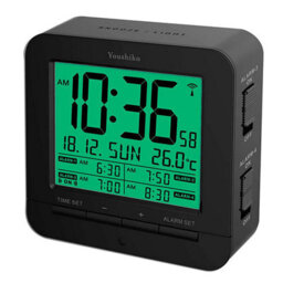 Youshiko Yc740 Digital Radio Controlled Alarm Clock With 4 Alarm Times & Automatic Backlight With Light Sensor - thumbnail 1