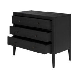 Wyld Haus Bilbao Black Wood Grain 3 Drawer Chest - thumbnail 5
