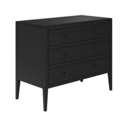 Wyld Haus Bilbao Black Wood Grain 3 Drawer Chest - thumbnail 4