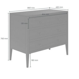 Wyld Haus Bilbao Black Wood Grain 3 Drawer Chest - thumbnail 6