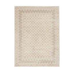 Melrose Zeus Cream Chequer Pattern Living Indoor Small Area Rug 080/150Cm - thumbnail 5