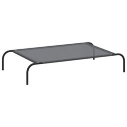 Vidaxl Elevated Dog Bed Grey 110X65X20 Cm Textilene And Steel - thumbnail 2