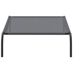 Vidaxl Elevated Dog Bed Grey 110X65X20 Cm Textilene And Steel - thumbnail 5