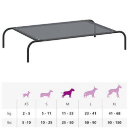 Vidaxl Elevated Dog Bed Grey 110X65X20 Cm Textilene And Steel - thumbnail 9