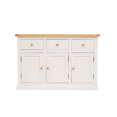 Cabinet Bits Castelli Off White 3 Drawer 3 Door Sideboard Wood Knob - image 1