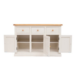Cabinet Bits Castelli Off White 3 Drawer 3 Door Sideboard Wood Knob - thumbnail 4