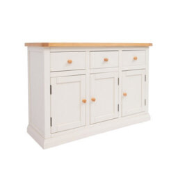 Cabinet Bits Castelli Off White 3 Drawer 3 Door Sideboard Wood Knob - thumbnail 2