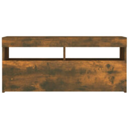 Walplus Tv Cabinet With Led Lights Smoked Oak 90X35X40 Cm - thumbnail 8