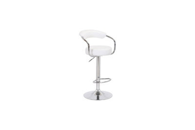 Lazio Adjustable Bar Stool White