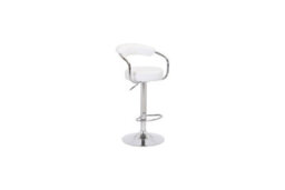 Lazio Adjustable Bar Stool White