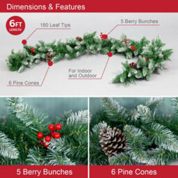 The Christmas Workshop 6Ft Christmas Garland - thumbnail 2