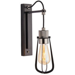 Loops Semi Flush Low Ceiling Pendant & 2X Matching Wall Lights - Matt Black Frame Smoked Grey Tinted Glass Shade - Dimmable Set - thumbnail 6