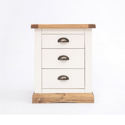 Cabinet Bits Tropea 3 Drawer Bedside Table Brass Cup Handle - image 1