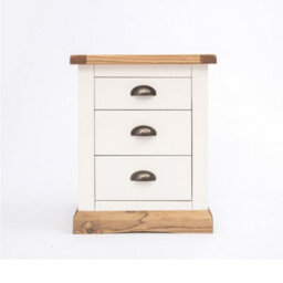 Cabinet Bits Tropea 3 Drawer Bedside Table Brass Cup Handle - thumbnail 1