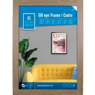 Gb Eye Contemporary Wooden Oak Picture Frame - A3 - 29.7 X 42Cm - image 1