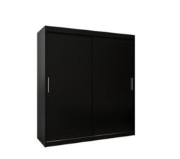Arte Tokyo Contemporary 2 Sliding Door Wardrobe 9 Shelves 2 Rails Black Matt (H)2000mm (W)1800mm (D)620mm - thumbnail 1